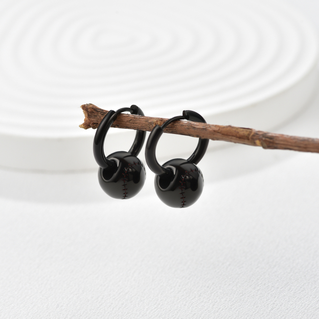 Baseball Softball Hoop Earrings