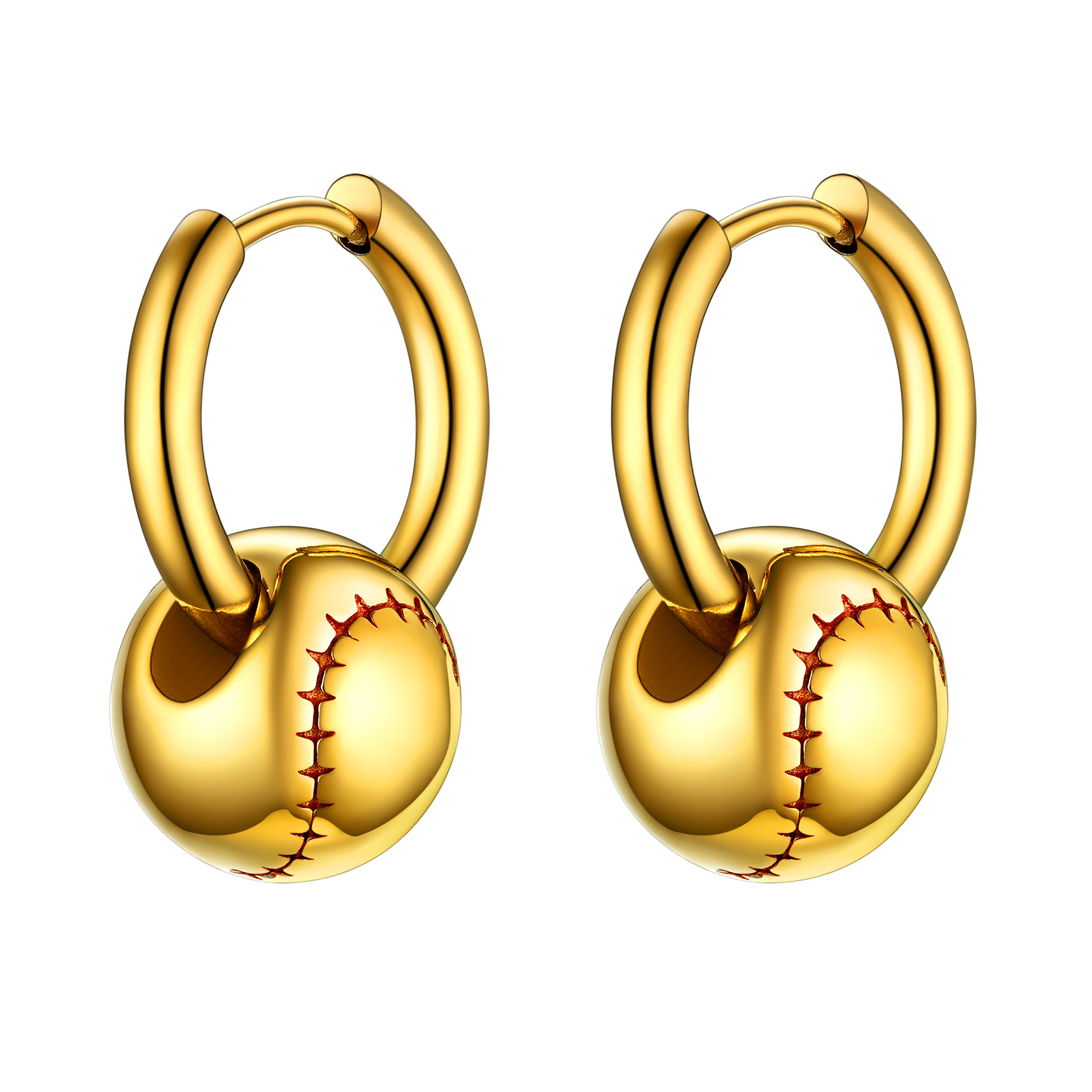 Baseball Softball Hoop Earrings