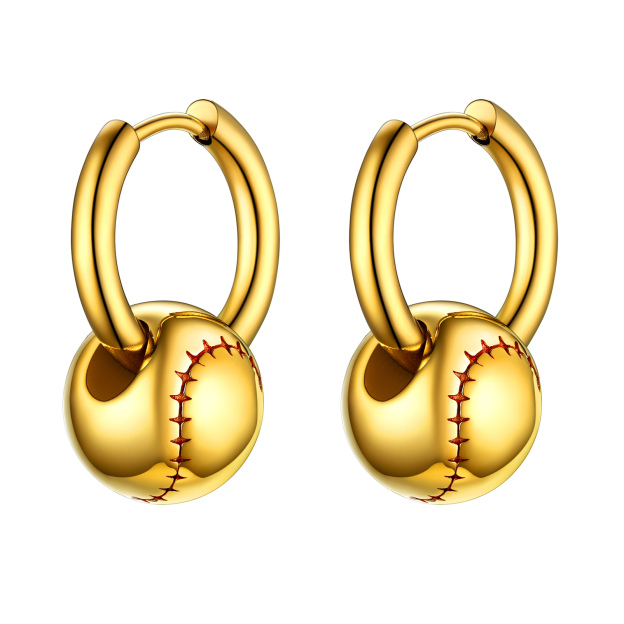 Baseball Softball Hoop Earrings