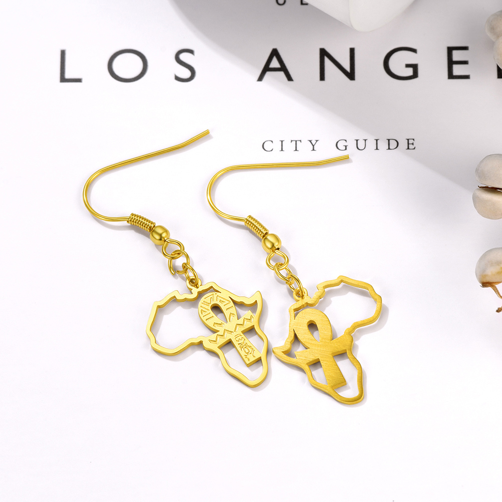 Women's African Ankh Earrings