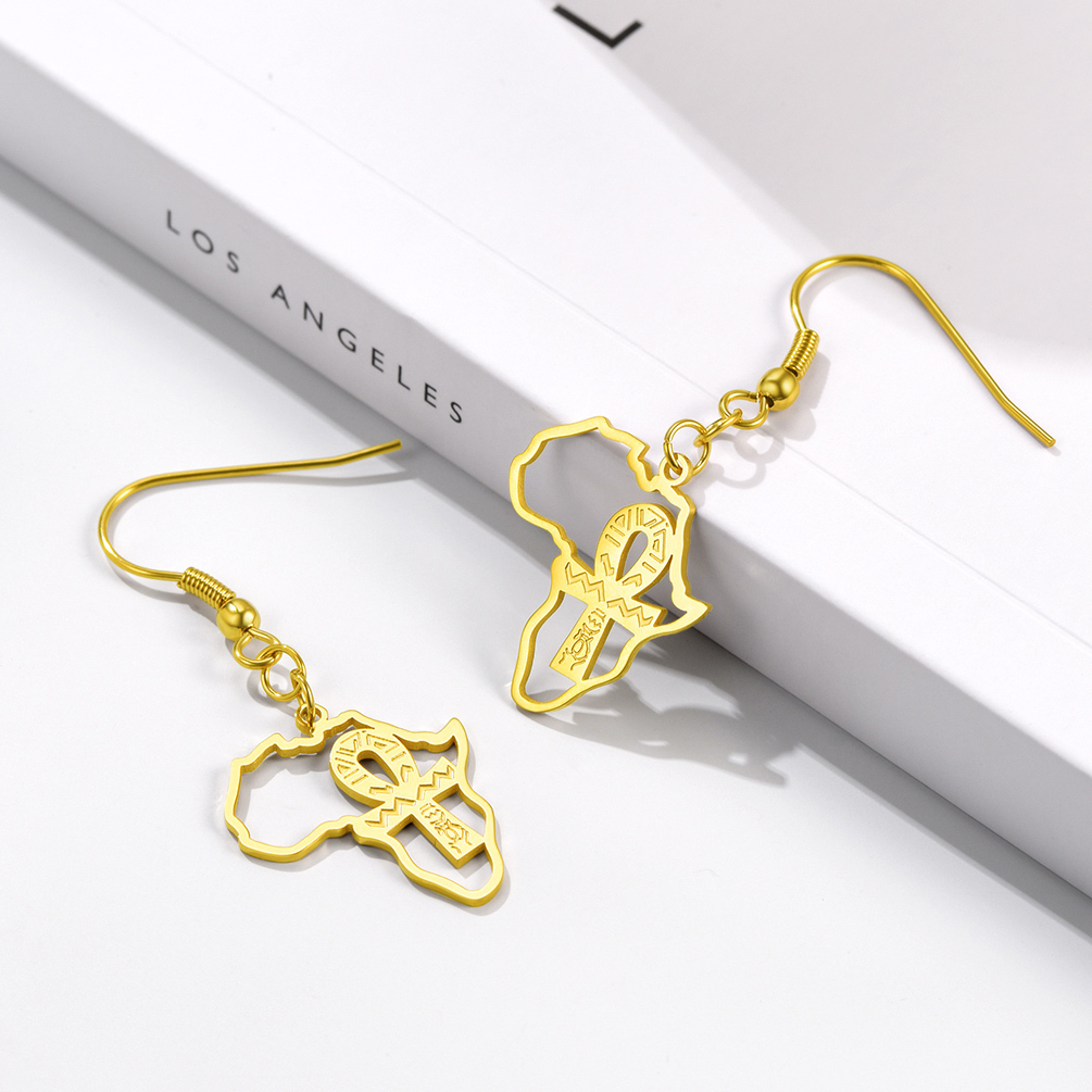 Women's African Ankh Earrings