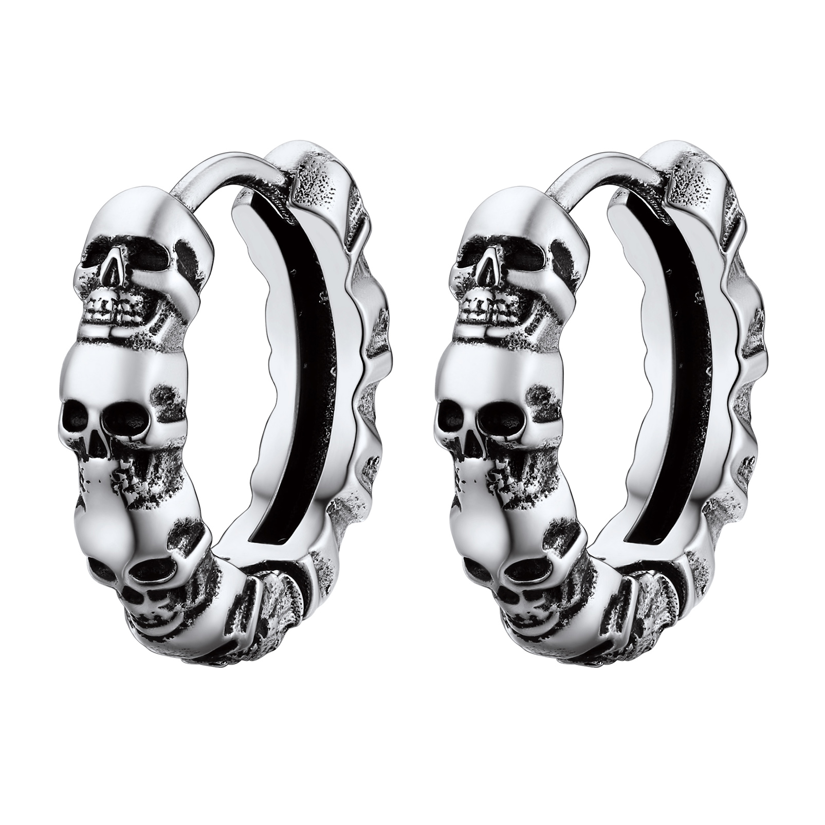 Gothic Small Hoop Earrings 