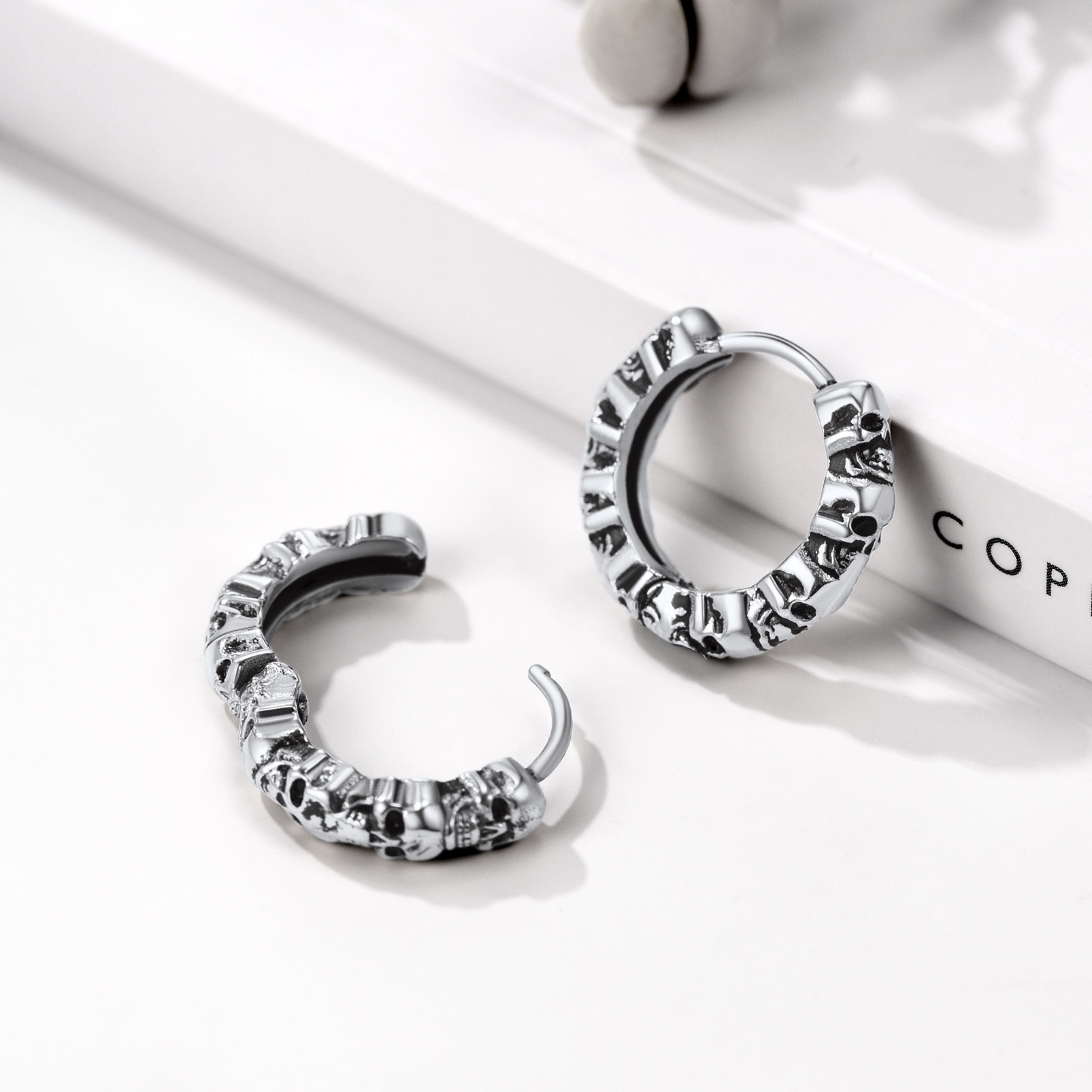Gothic Small Hoop Earrings