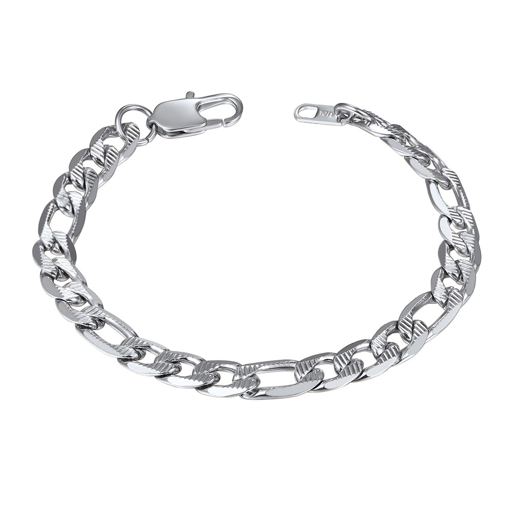 7.5mm Stainless Steel Figro Bracelet