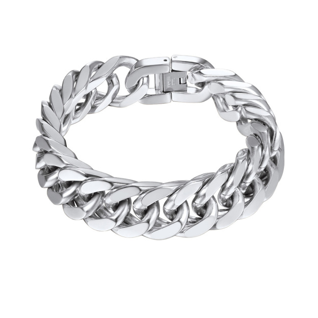 17mm Cuban Chain Bracelet
