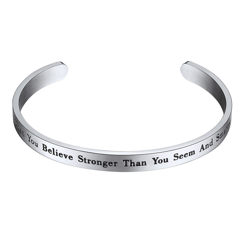 Adjustable Stainless Steel Cuff Bracelet