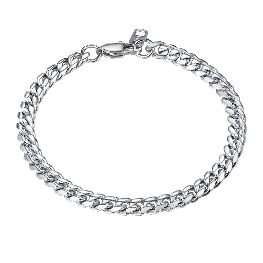 6mm Cuban Link Steel Bracelet