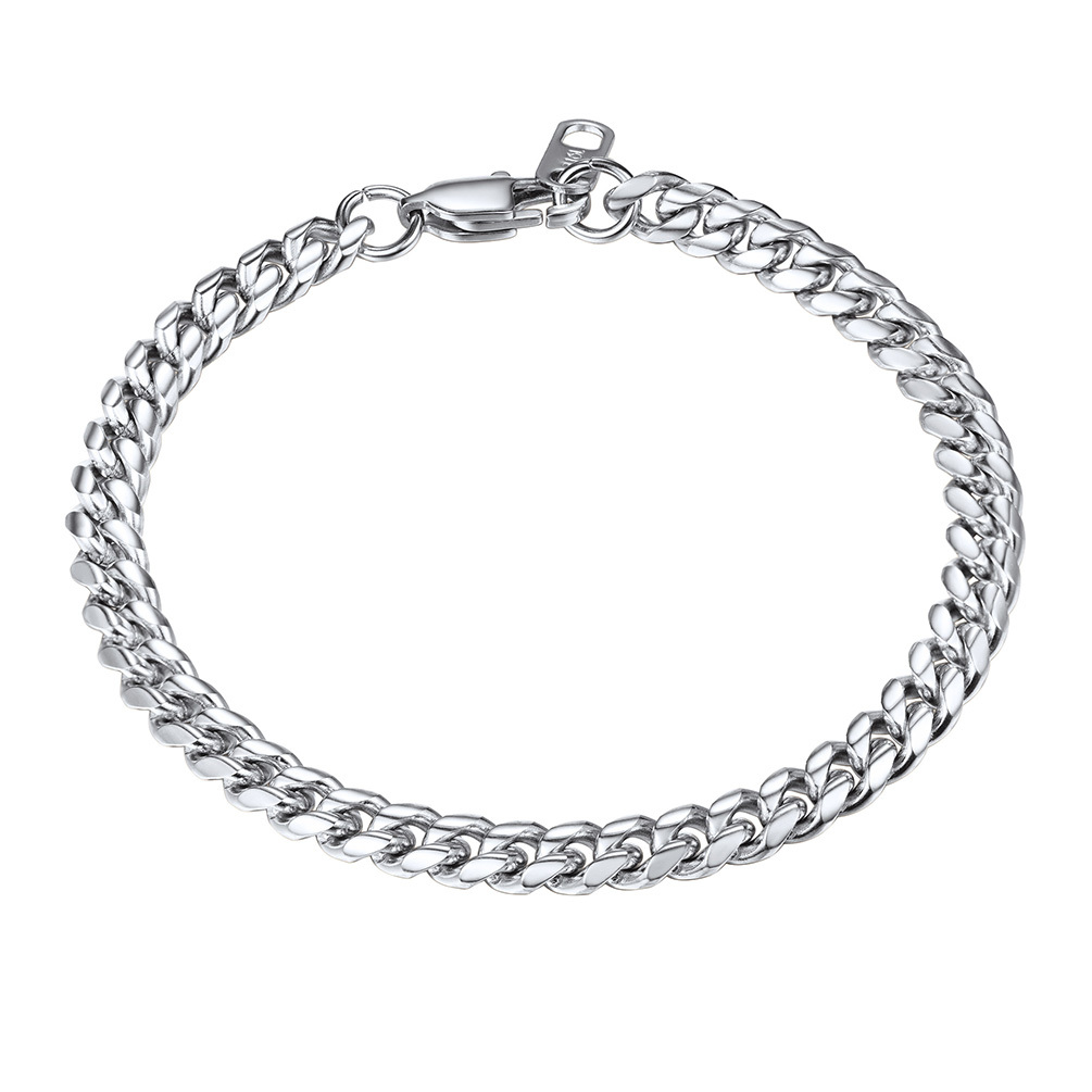 6mm Cuban Link Steel Bracelet