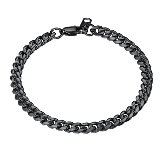 6mm Cuban Link Steel Bracelet