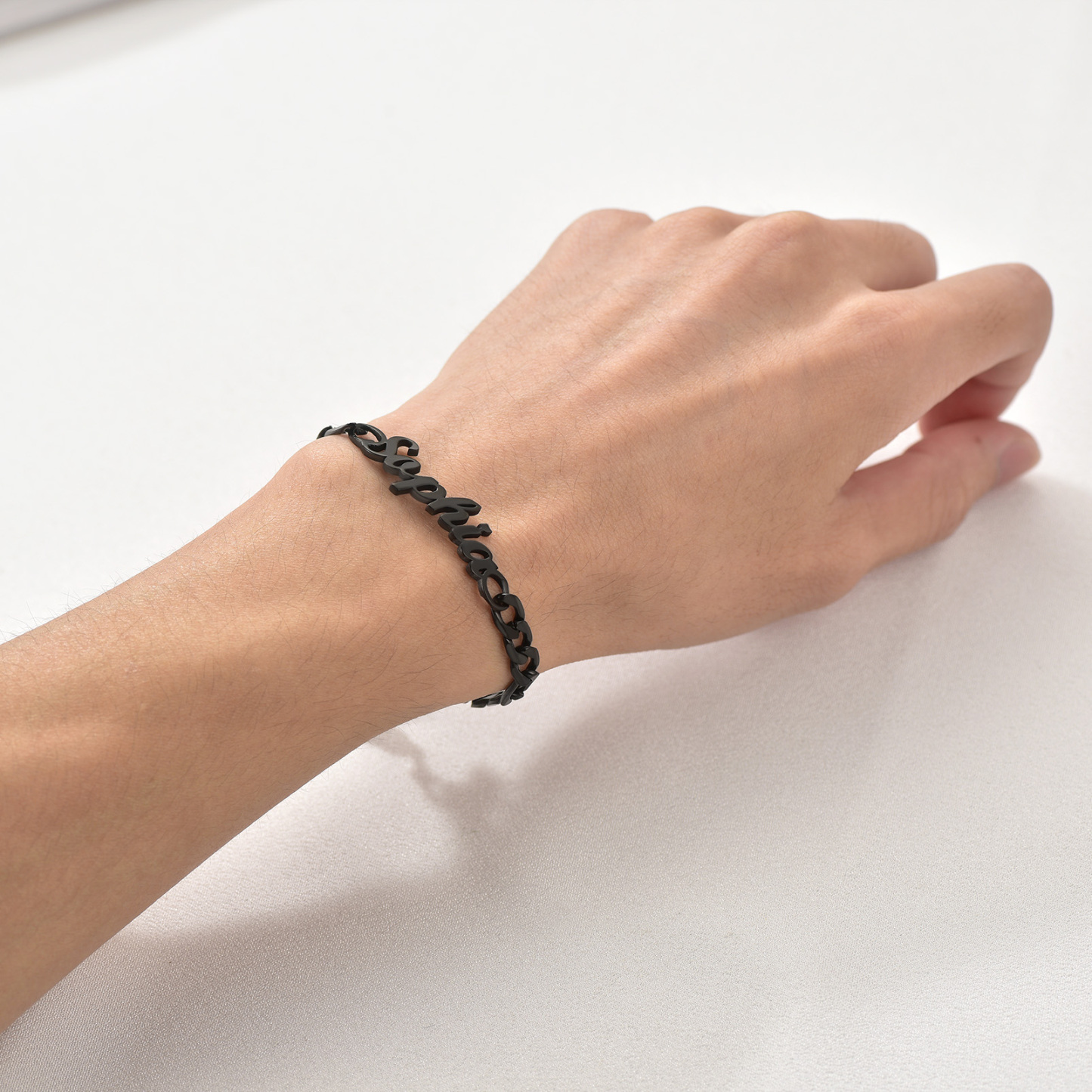 Name Figaro Chain Bracelet