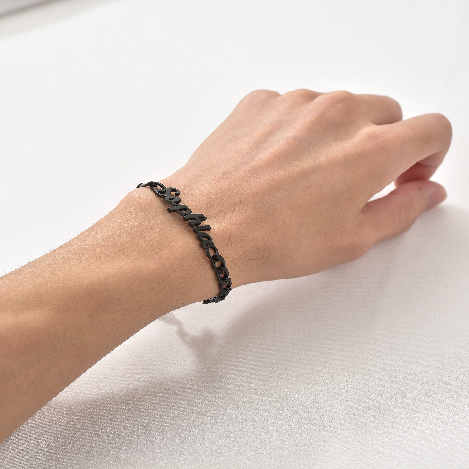 Name Figaro Chain Bracelet