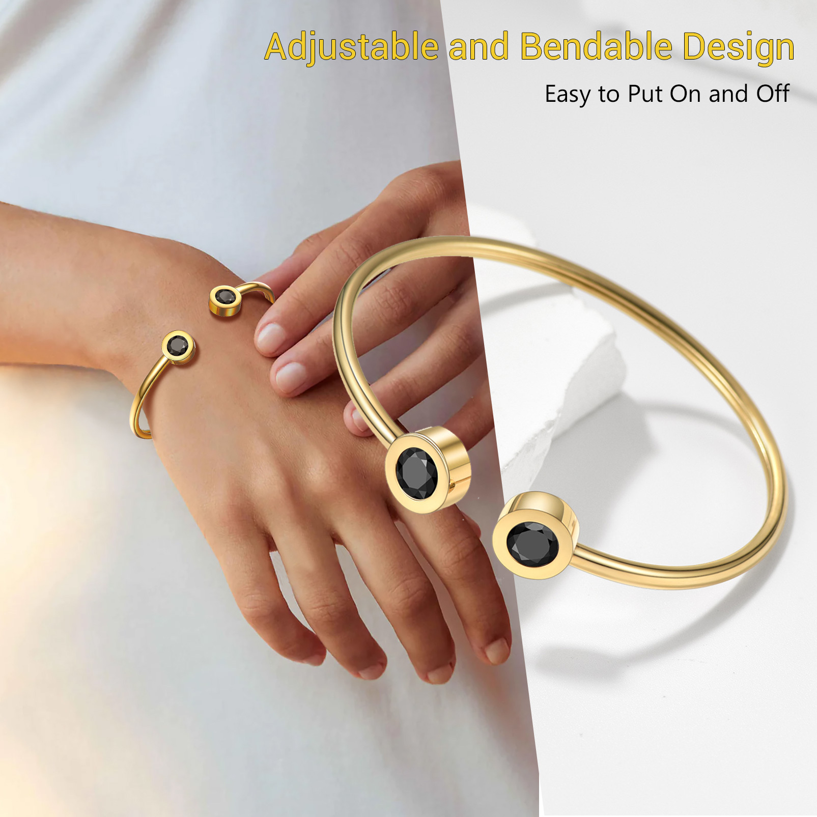 Nickel free gold cuff bracelet