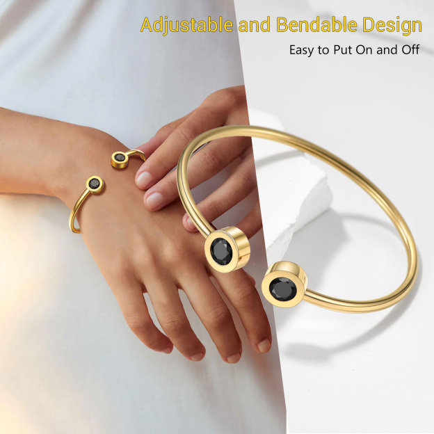 Nickel free gold cuff bracelet