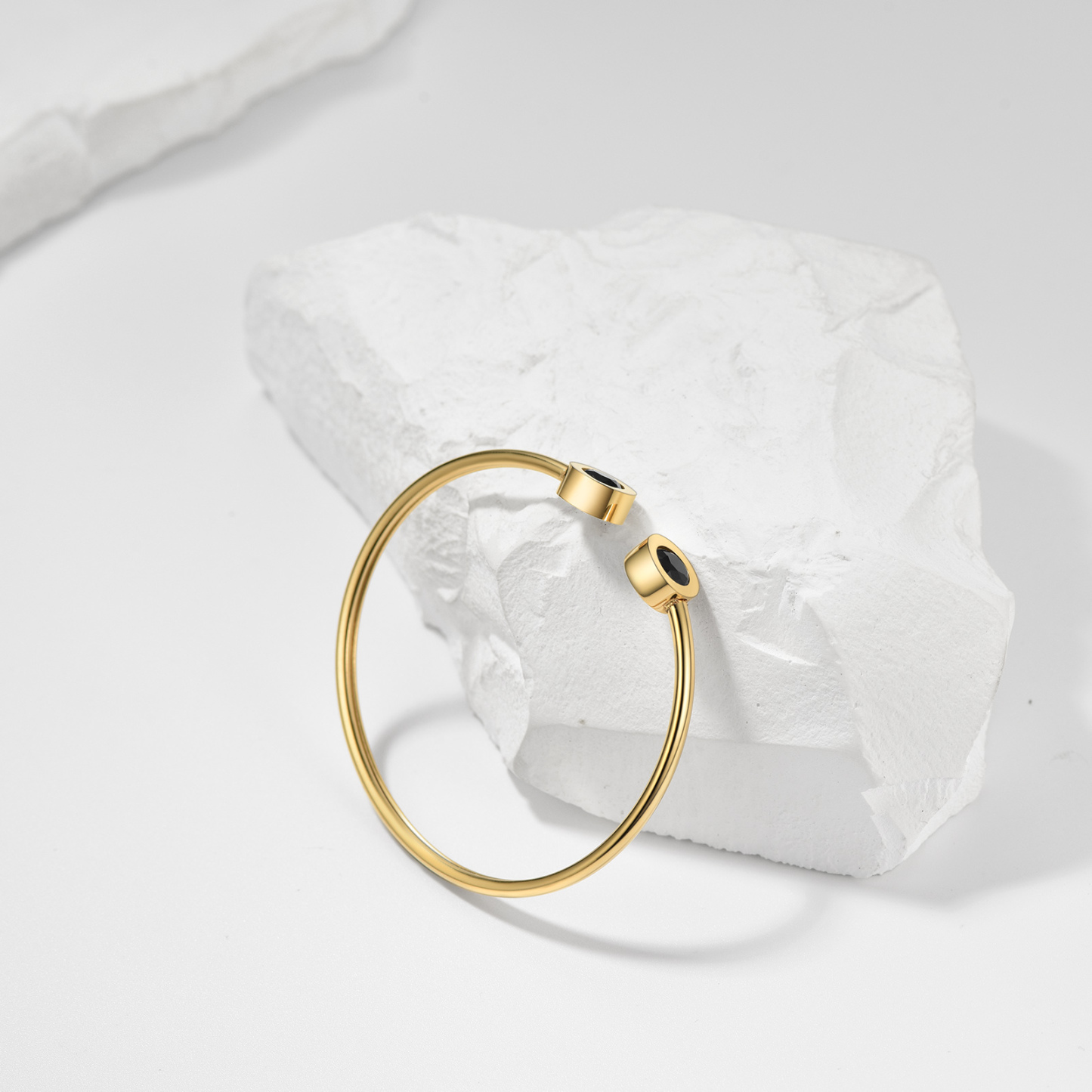 Minimal gold open cuff bracelet