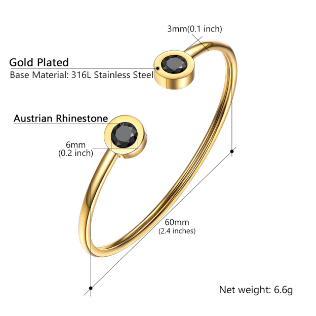 Adjustable gold cuff bracelet size detail