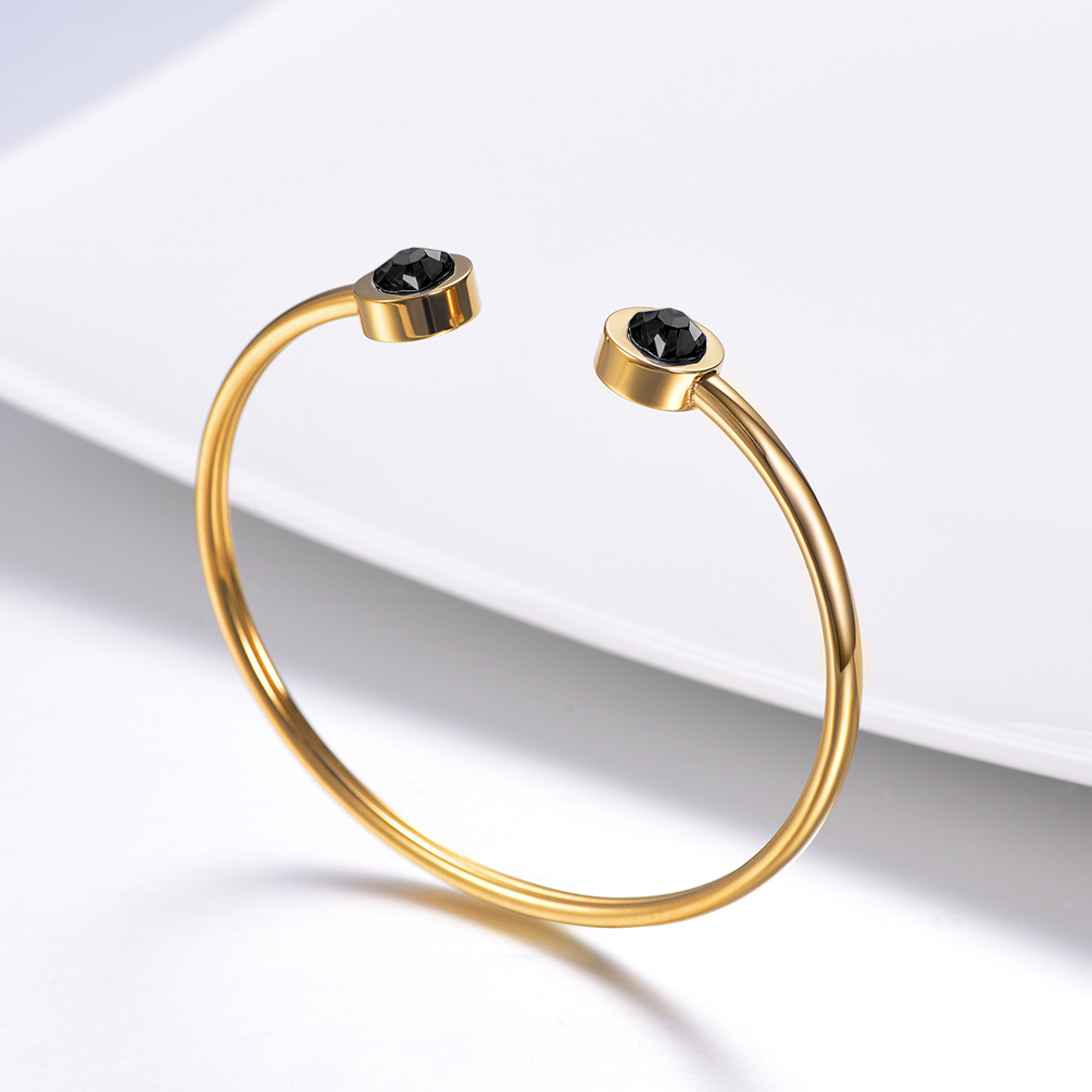 Minimal gold open cuff bracelet