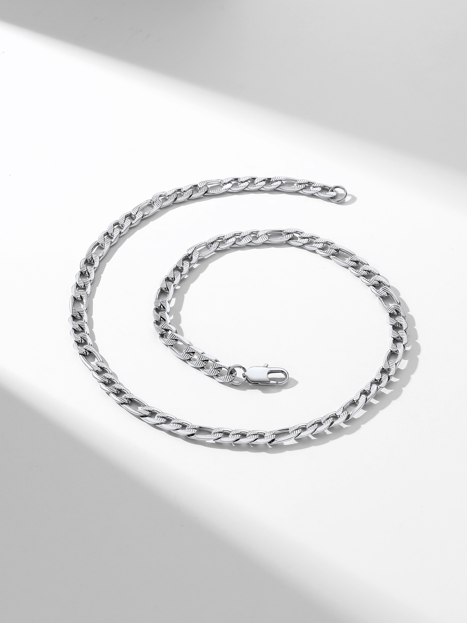 24" Figaro Chain Necklace For Men