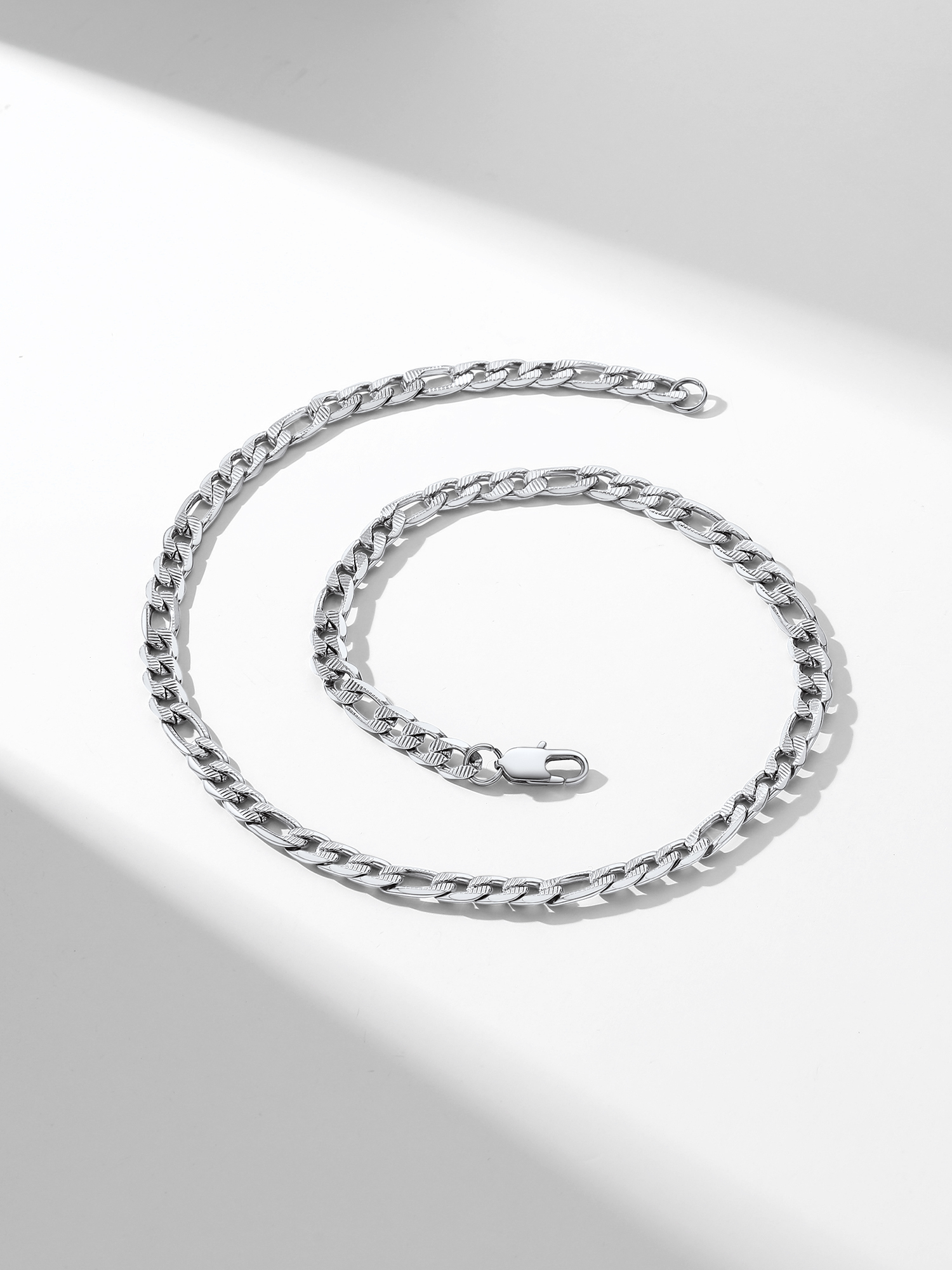 24" Figaro Chain Necklace For Men