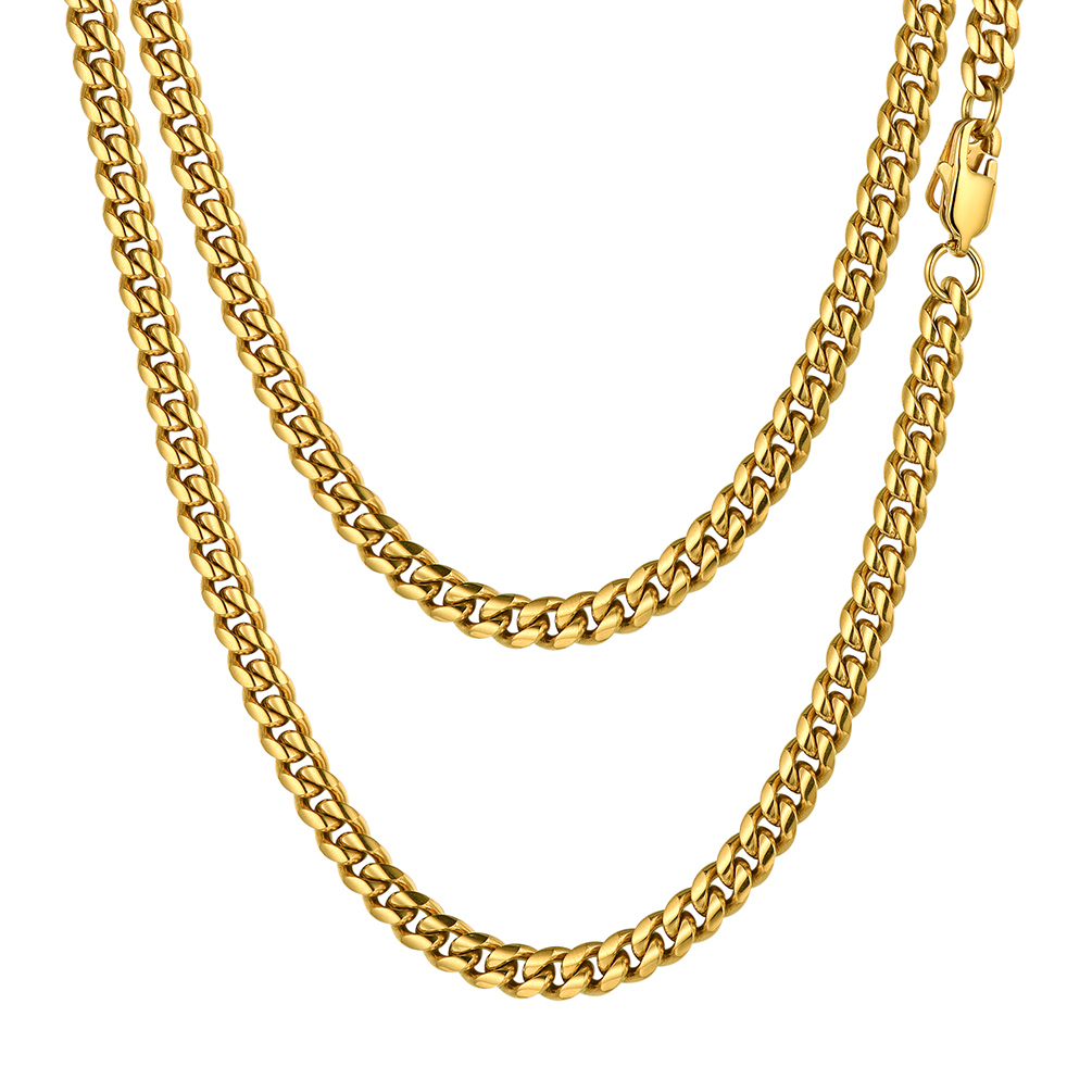 6mm Stainless Steel Cuban Chain Necklace