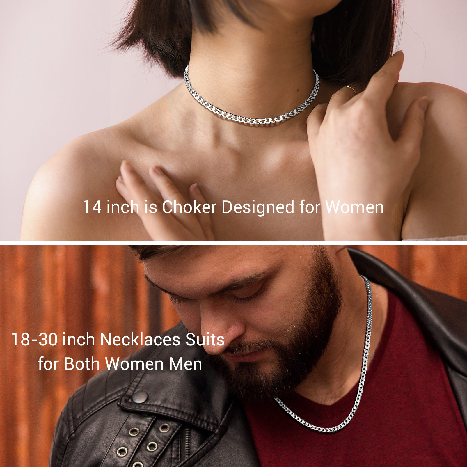 Cuban chain necklace styling ideas for men and women