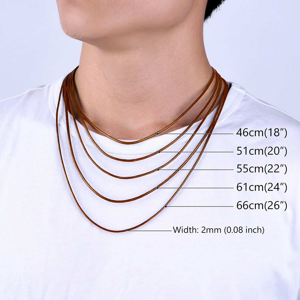 Waterproof Leather Necklace Cord in Brown