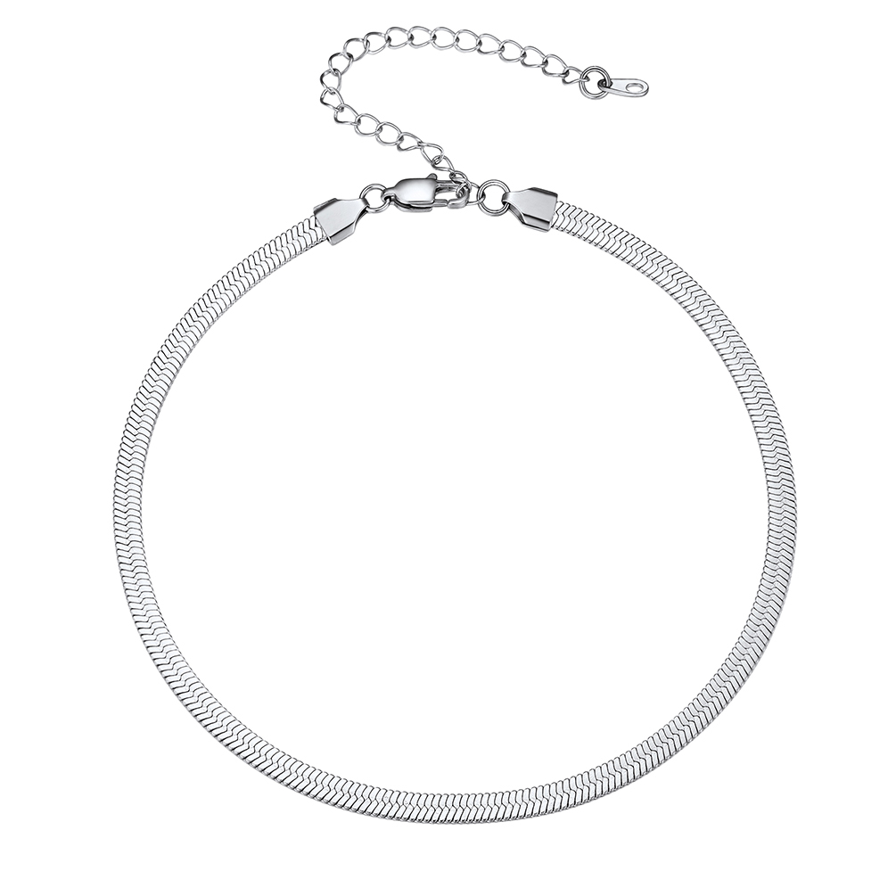 Herringbone Flat Chain Choker