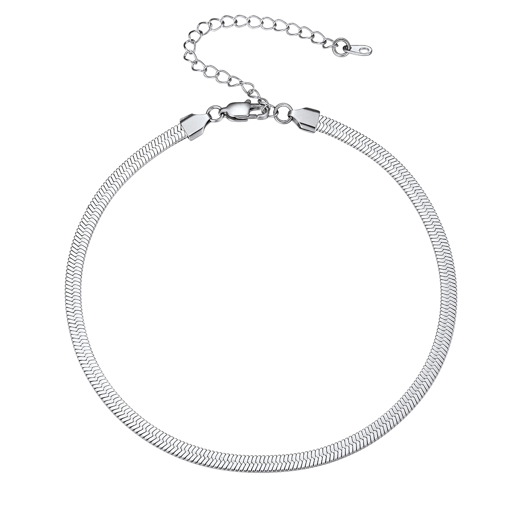 Herringbone Flat Chain Choker