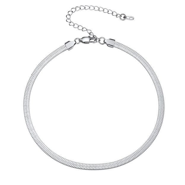 Herringbone Flat Chain Choker