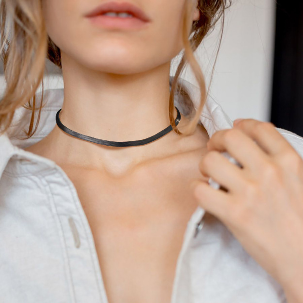 Herringbone Flat Chain Choker