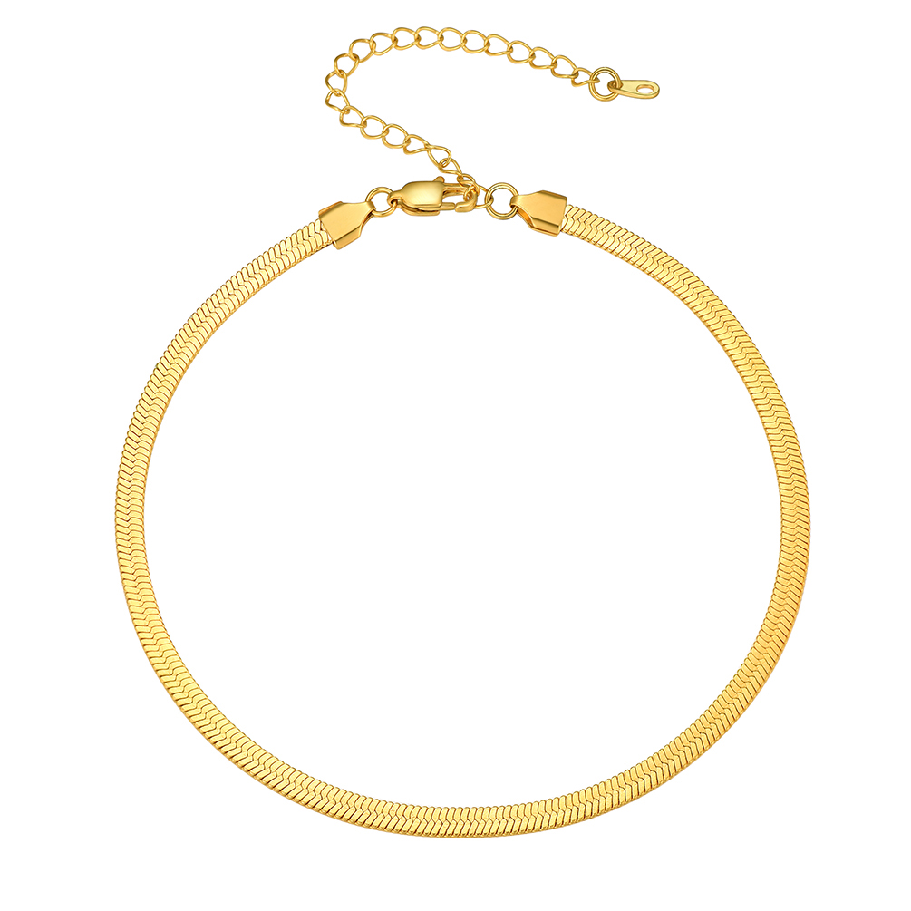 Herringbone Flat Chain Choker