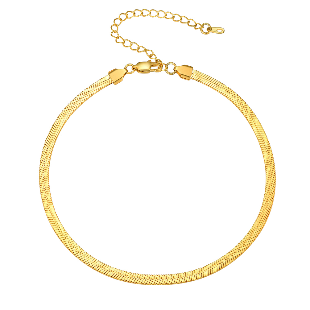 Herringbone Flat Chain Choker