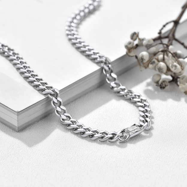Cuban Chain Rectangle Zircon Necklace