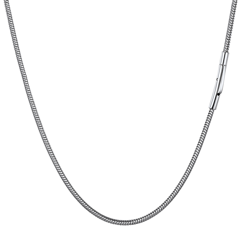 Delicate 2mm Round Snake Chain Necklace