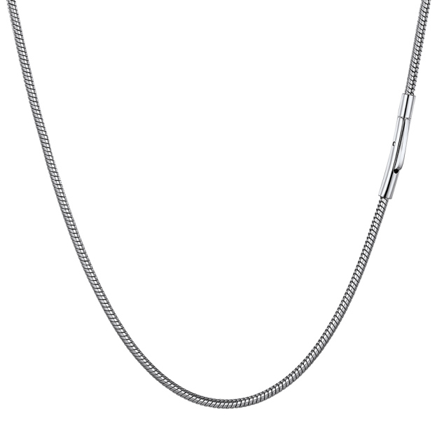 Delicate 2mm Round Snake Chain Necklace