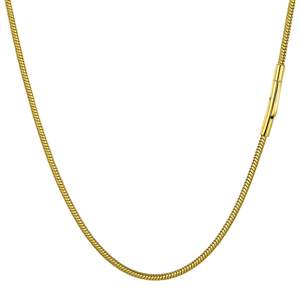 Delicate 2mm Round Snake Chain Necklace