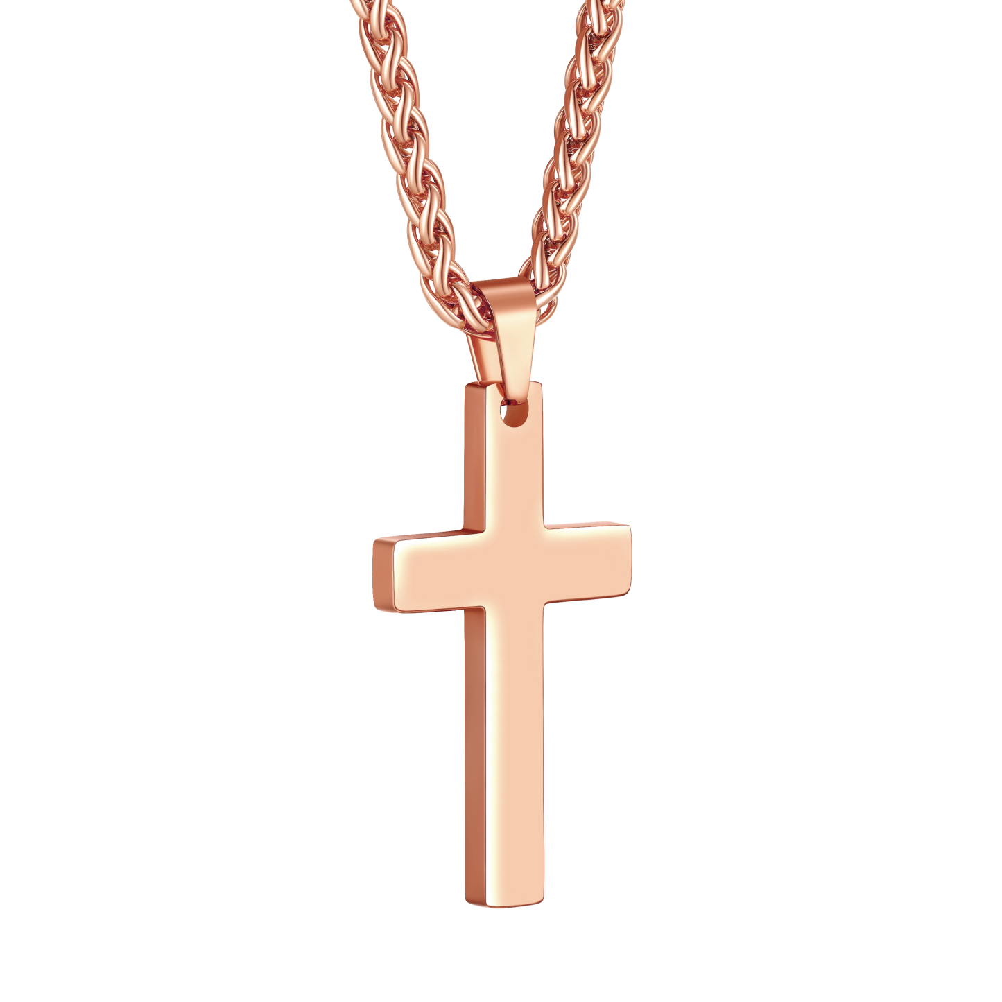 Stainless Steel Cross Pendant with Chain
