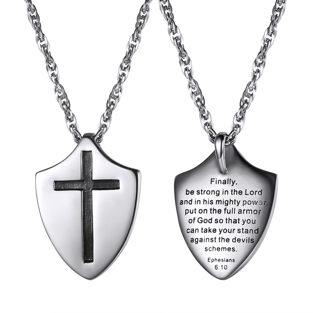 God Armor Shield Necklace Gift