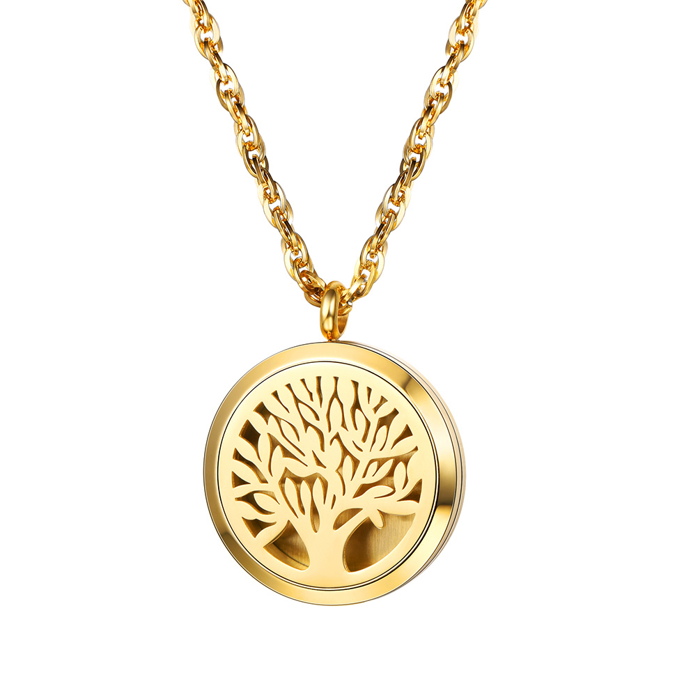 Tree of Life Locket Perfume Necklace handle