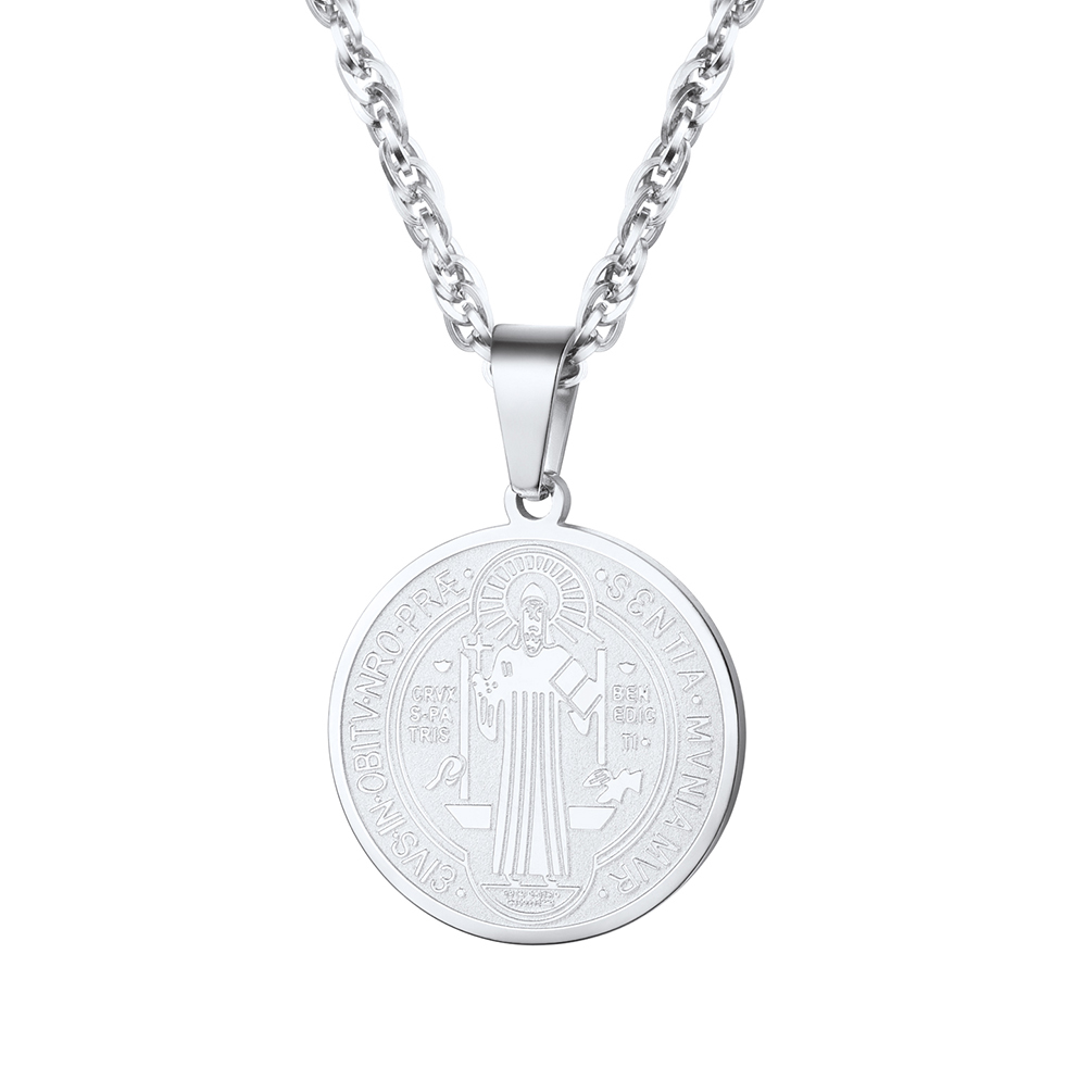 Saint Benedict Cross Medal Necklace