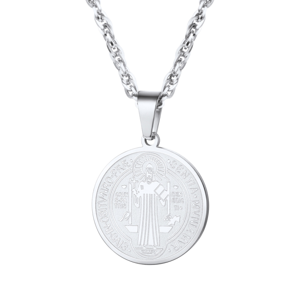 Saint Benedict Cross Medal Necklace