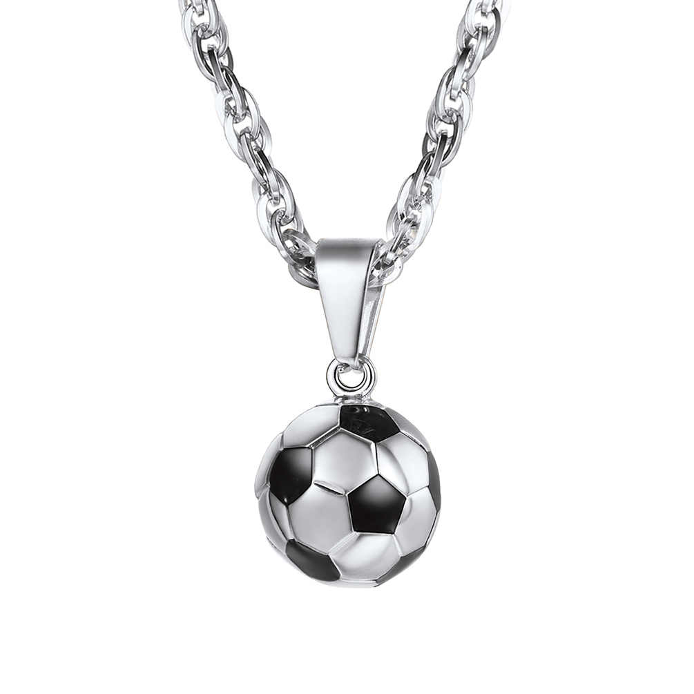Soccer Necklace Ball Pendant