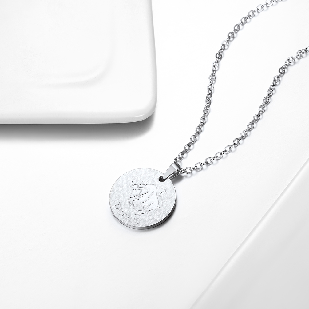Taurus Zodiac Coin Necklace