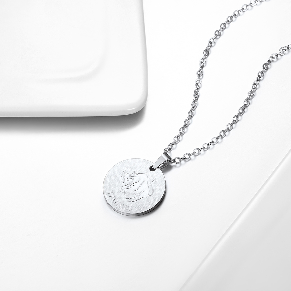 Taurus Zodiac Coin Necklace