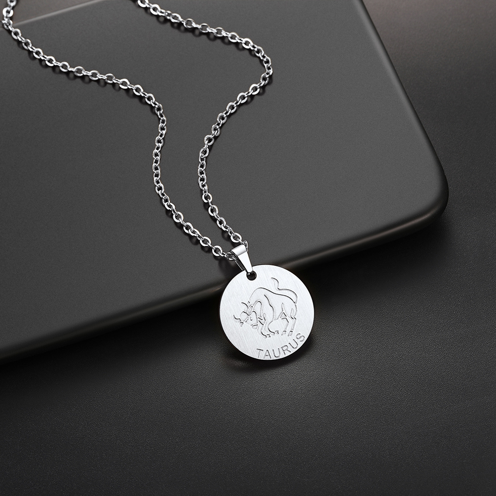 Taurus Zodiac Coin Necklace