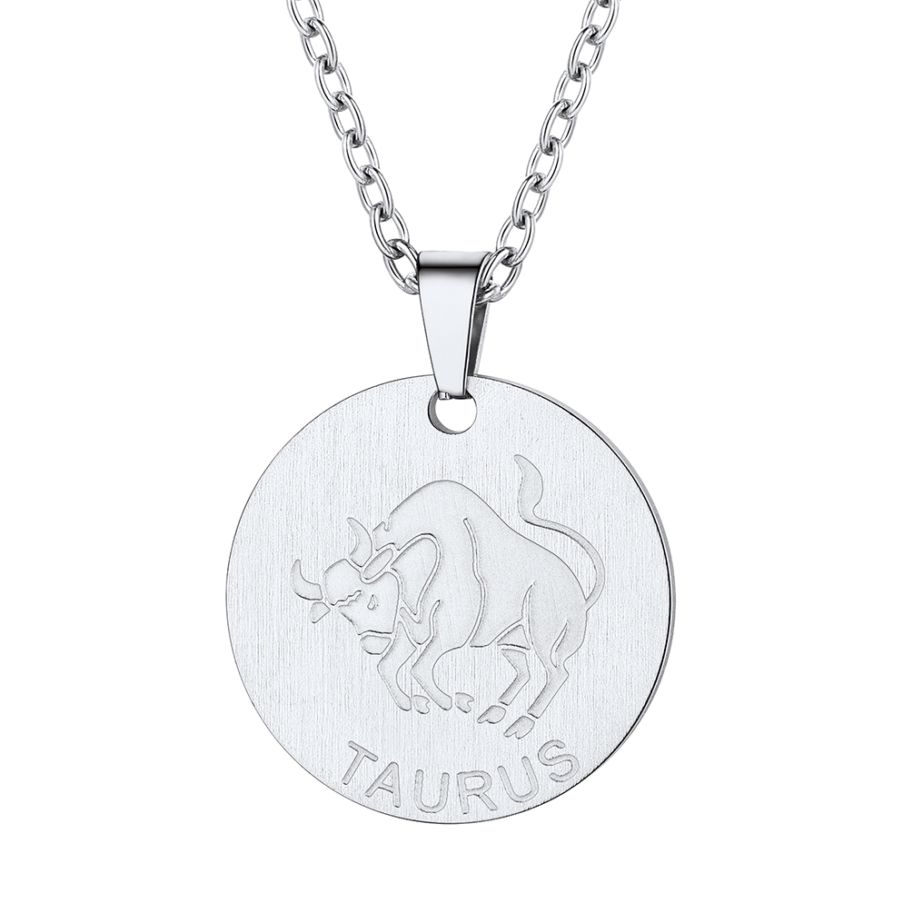Taurus Zodiac Coin Necklace