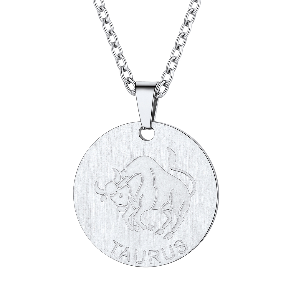 Taurus Zodiac Coin Necklace