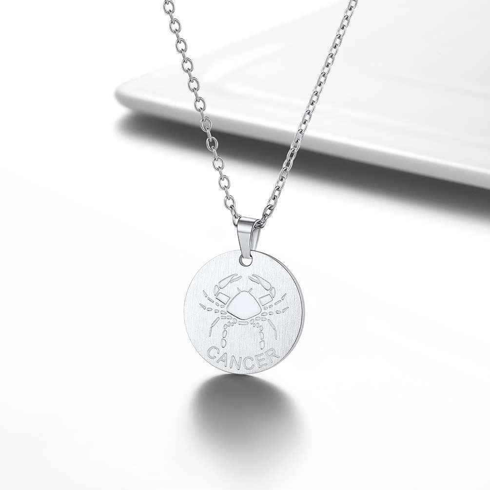 Cancer Zodiac Coin Necklace