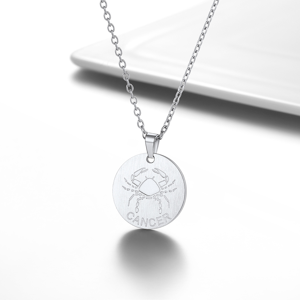 Cancer Zodiac Coin Necklace