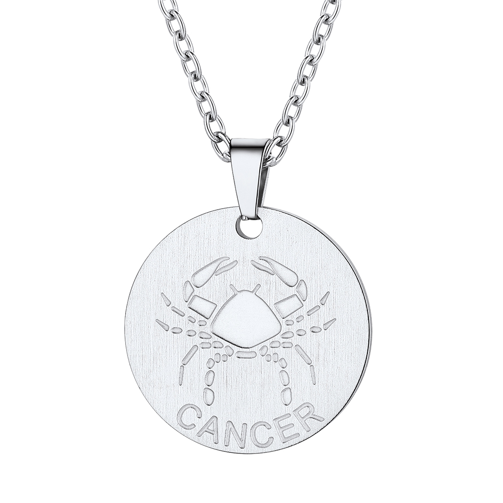 Cancer Zodiac Coin Necklace