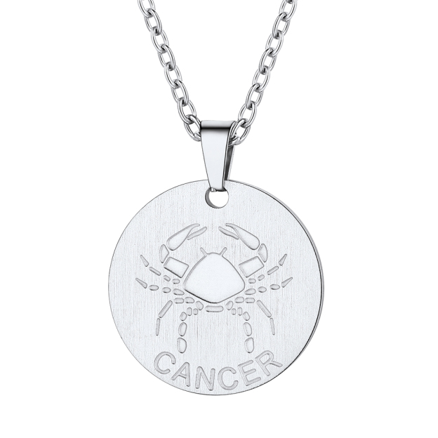 Cancer Zodiac Coin Necklace